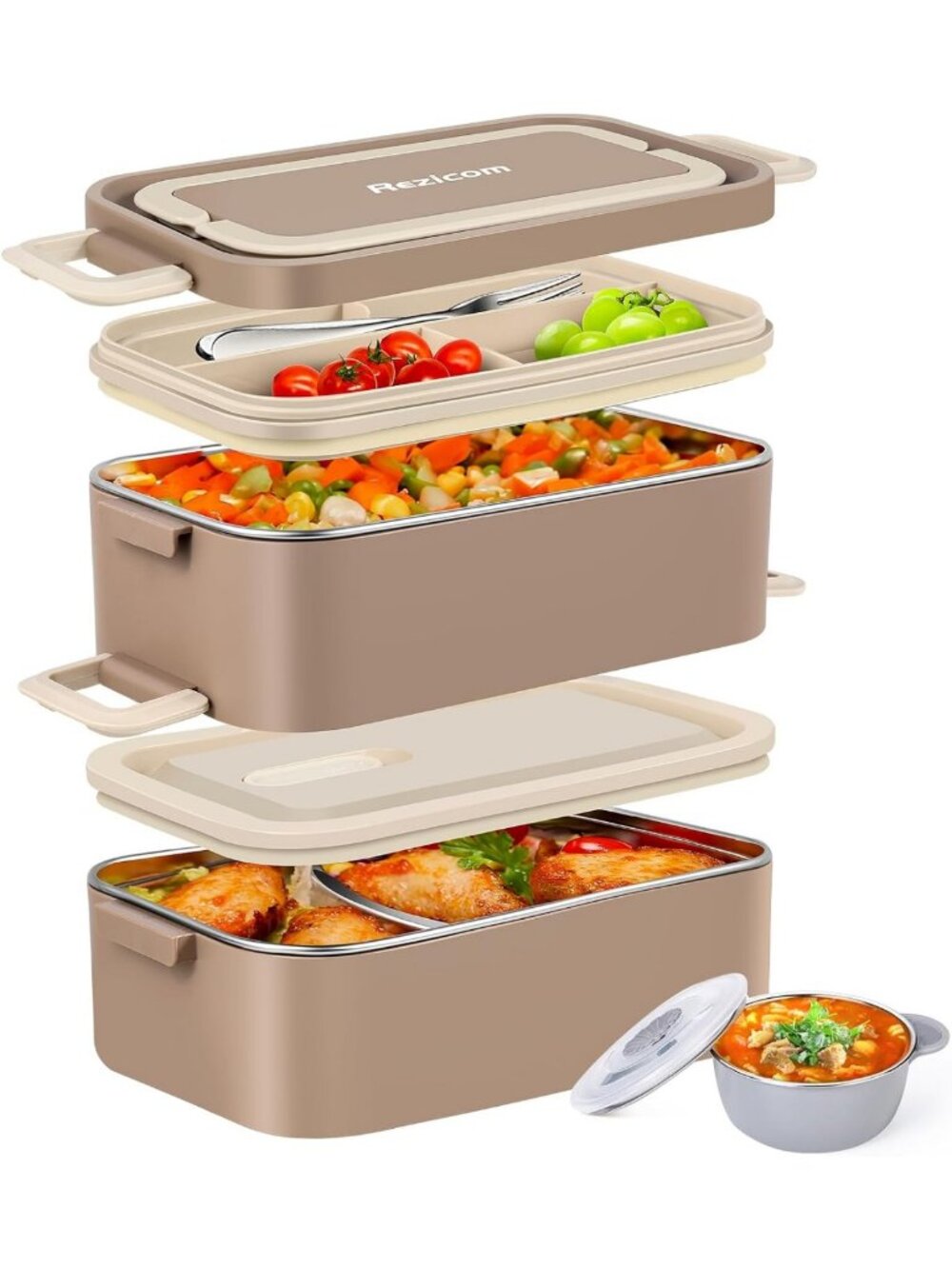 Leak-Proof Stainless Steel Bento Box - 2-Layer Lunch Container for Kids & Adults